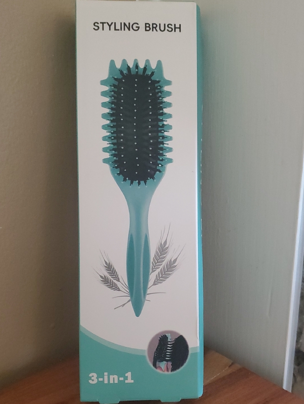 Teal 3-in-1 Styling Brush for Women